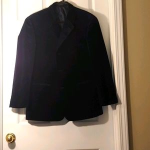 Dark Blue Mens Suede Blazer.